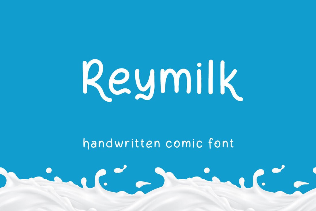 Ejemplo de fuente Reymilk Regular