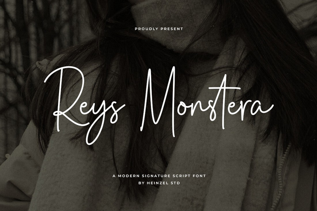 Ejemplo de fuente Reys Monstera Regular