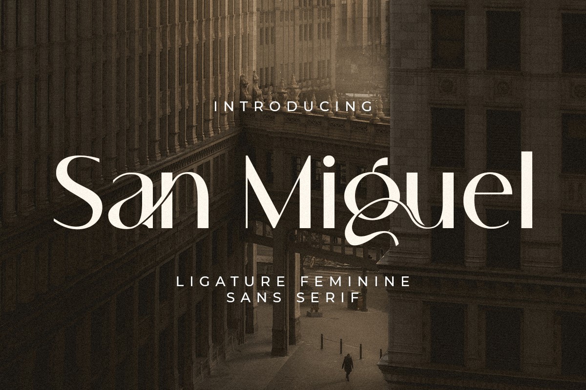 Ejemplo de fuente San Miguel Regular