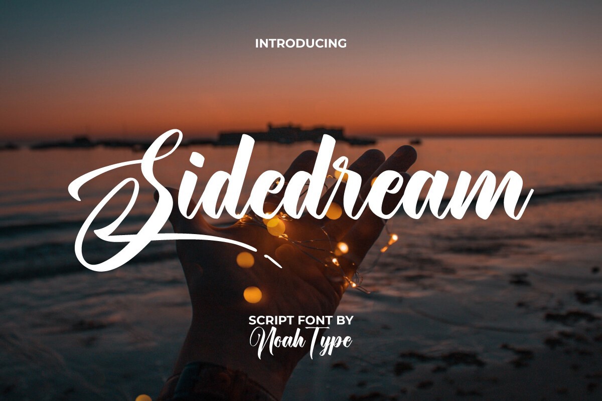 Ejemplo de fuente Sidedream Regular