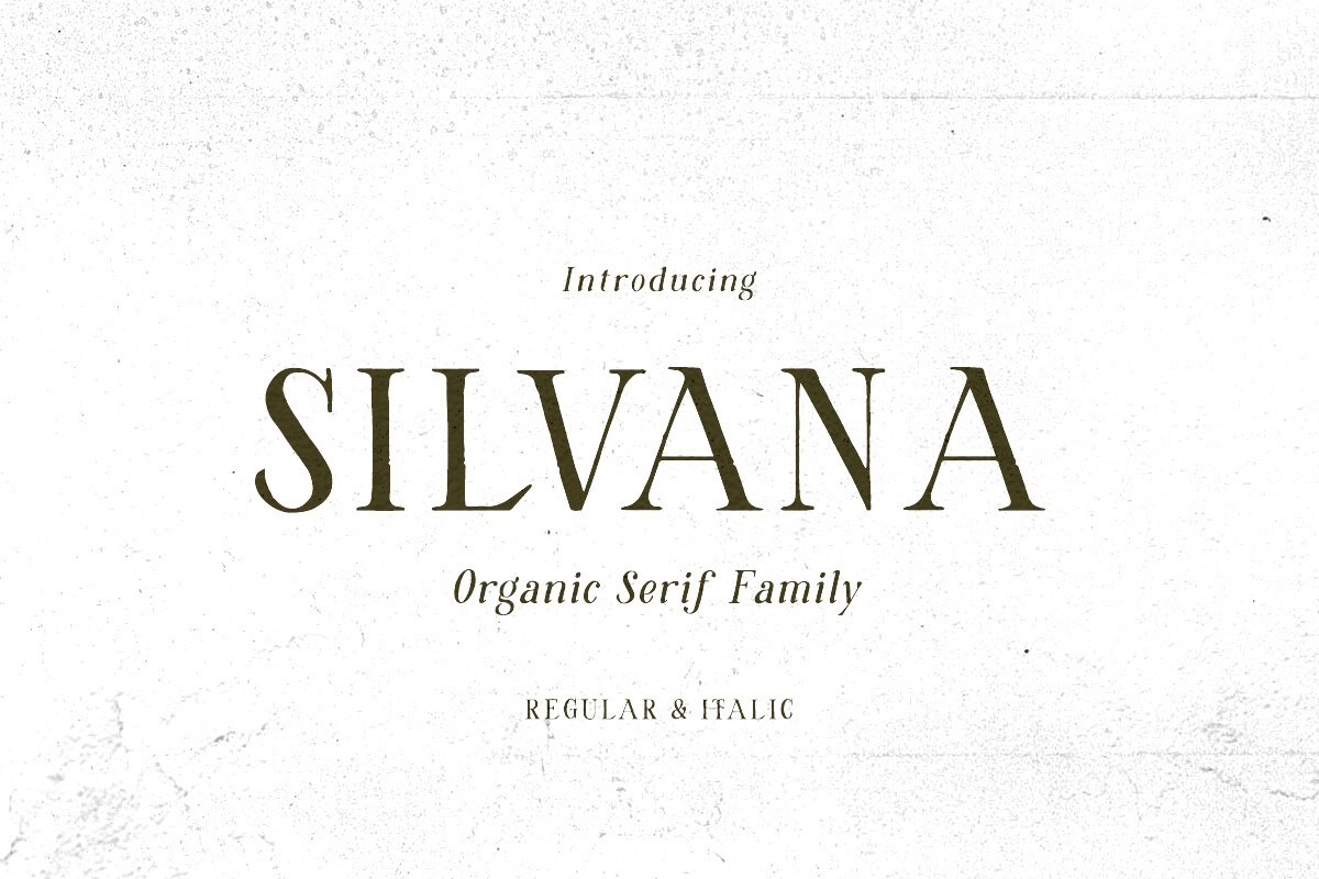 Ejemplo de fuente Silvana Regular