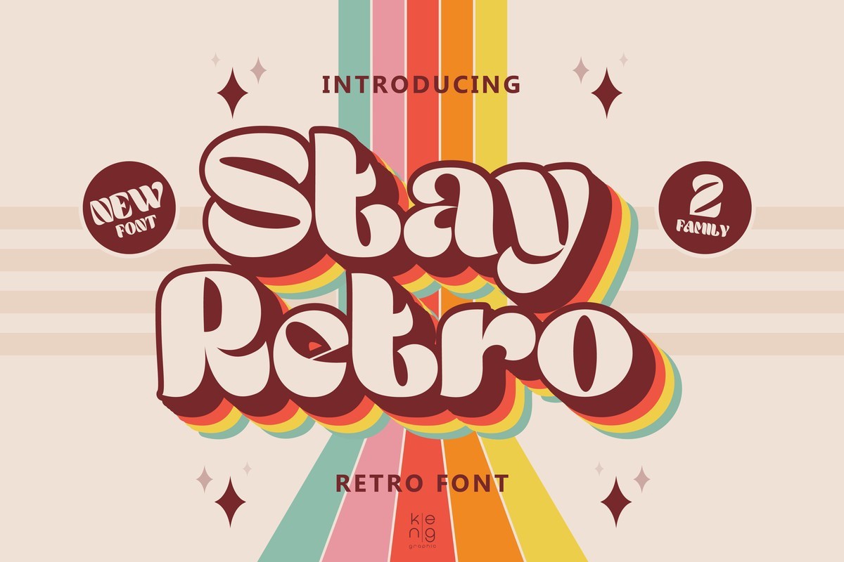 Ejemplo de fuente Stay Retro Regular