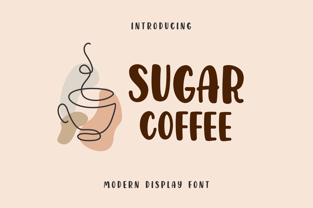 Ejemplo de fuente Sugar Coffee Regular