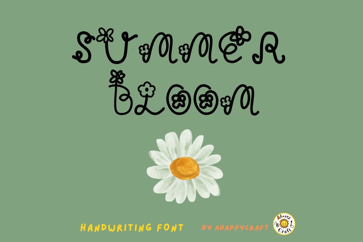 Ejemplo de fuente Summer Bloom Regular