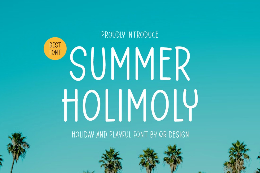 Ejemplo de fuente Summer Holimoly Regular