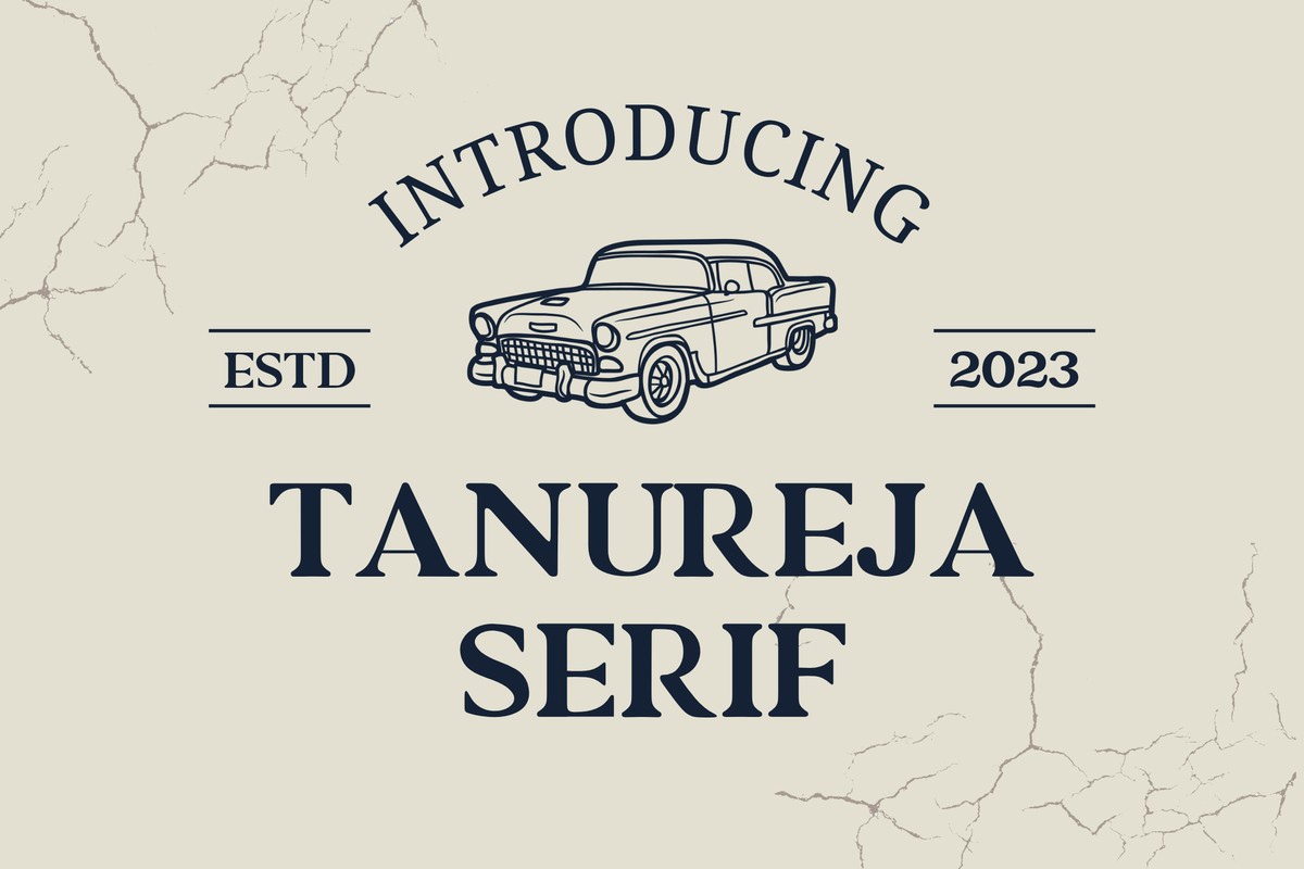 Ejemplo de fuente Tanureja Regular
