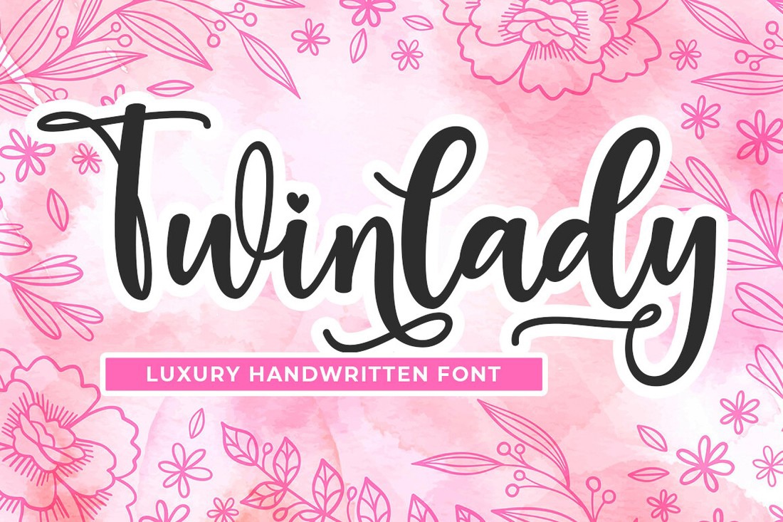 Ejemplo de fuente Twinlady Regular