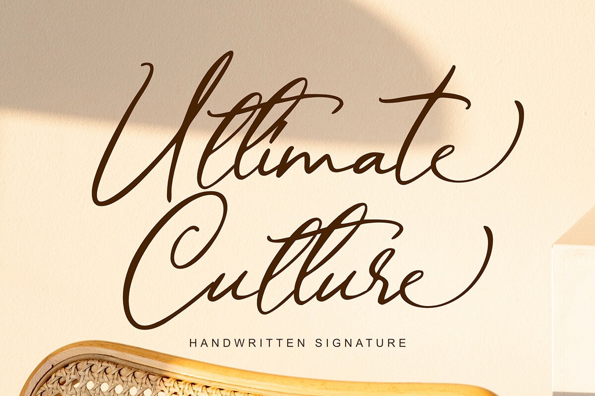Ejemplo de fuente Ultimate Culture Regular