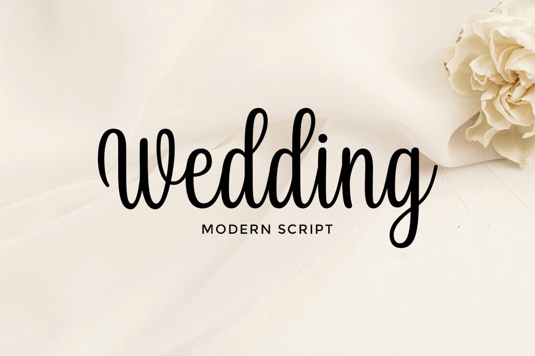 Ejemplo de fuente Wedding Script Regular