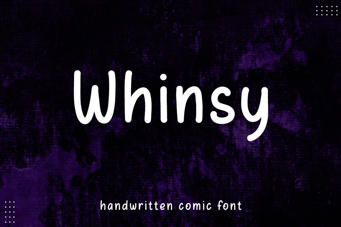 Ejemplo de fuente Whinsy Regular