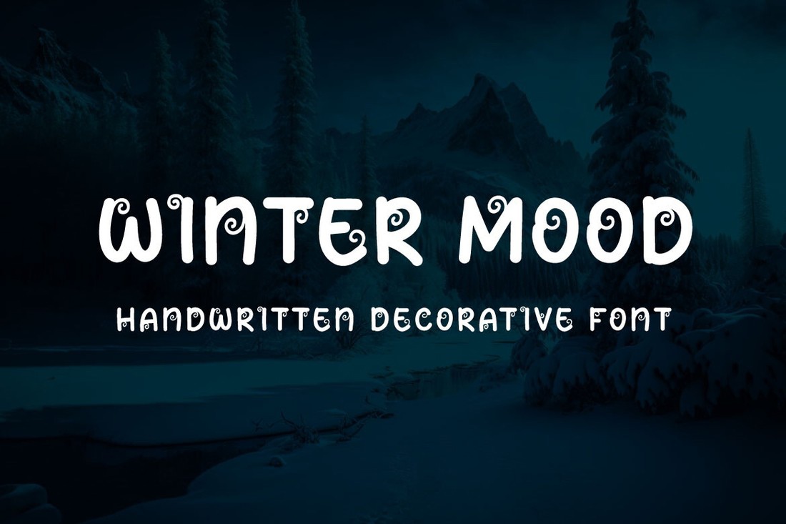 Ejemplo de fuente Winter Mood Regular