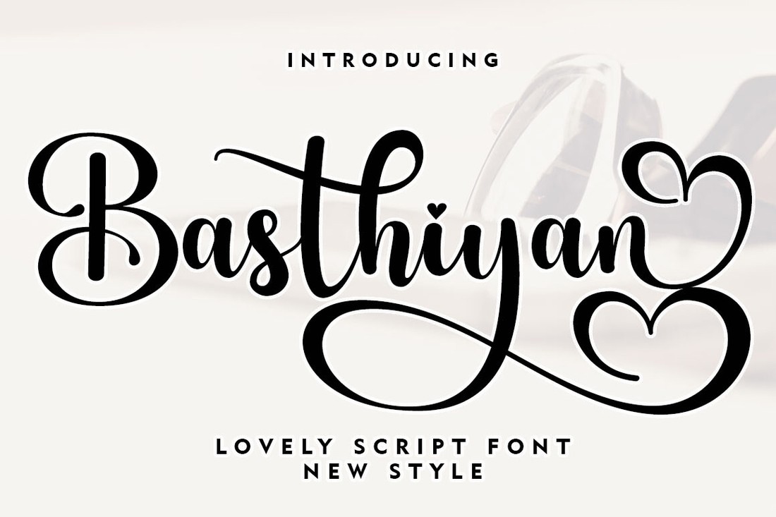 Ejemplo de fuente Basthiyan Script Regular