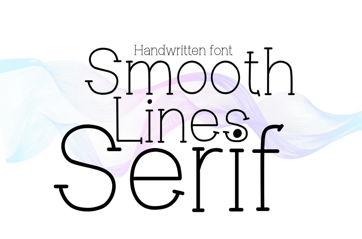 Ejemplo de fuente Smooth Lines Serif Regular