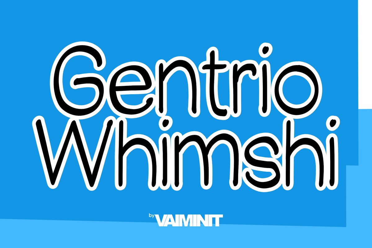 Ejemplo de fuente Gentrio Whimshi Regular