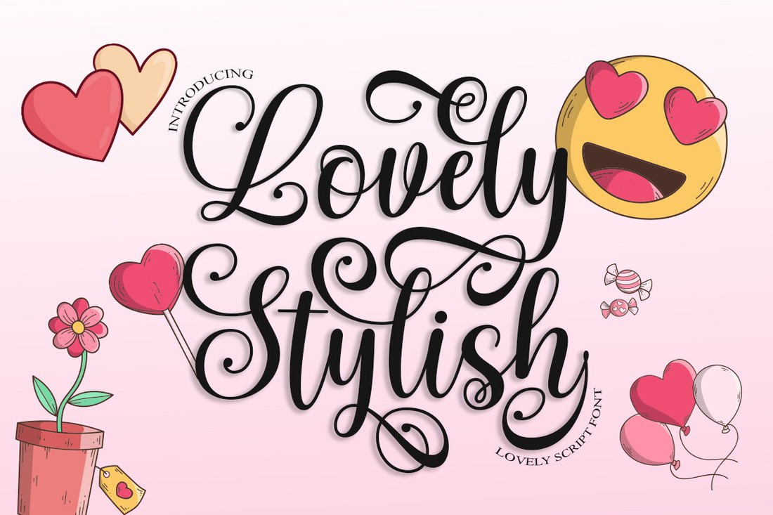 Ejemplo de fuente Lovely Stylish Regular