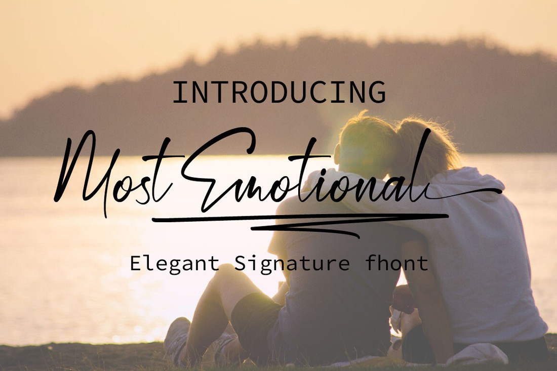 Ejemplo de fuente Most Emotional Signature Regular