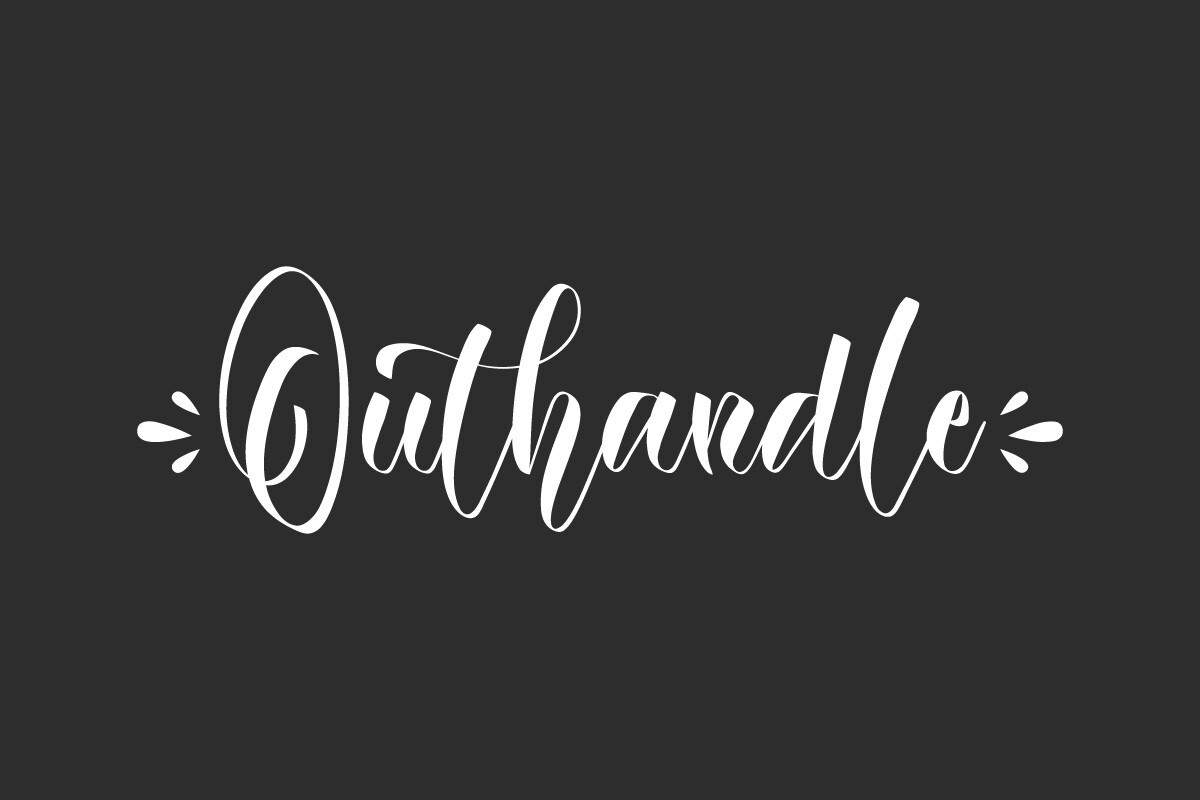 Ejemplo de fuente Outhandle Regular