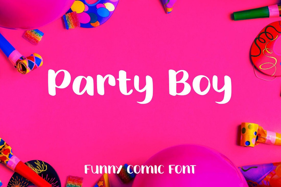 Ejemplo de fuente Party Boy Regular