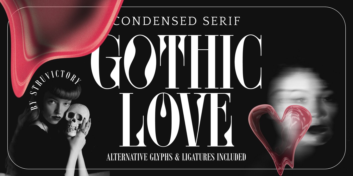 Ejemplo de fuente Gothic Love Regular
