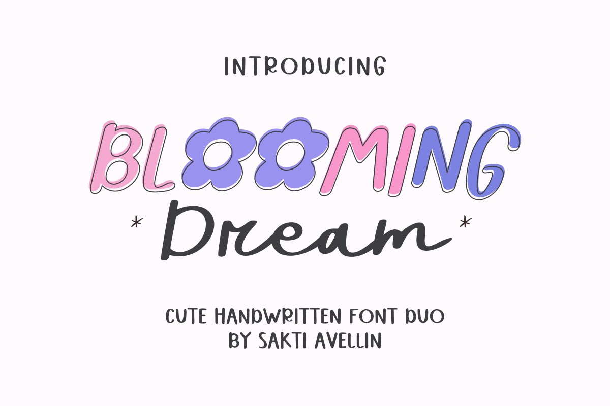 Ejemplo de fuente Blooming Dream Regular