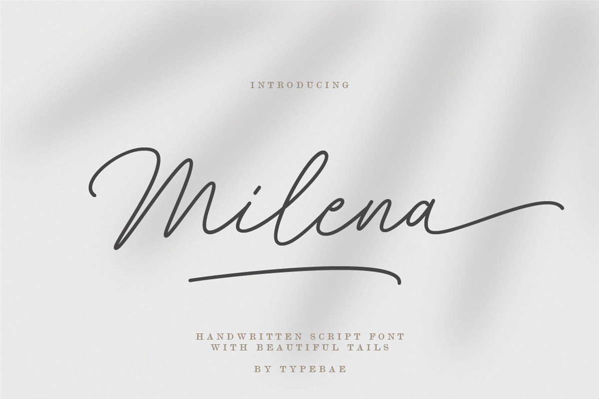 Ejemplo de fuente Milena Regular