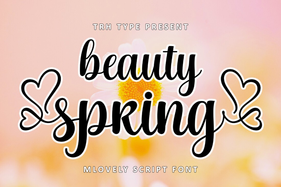 Ejemplo de fuente Beauty Spring Regular