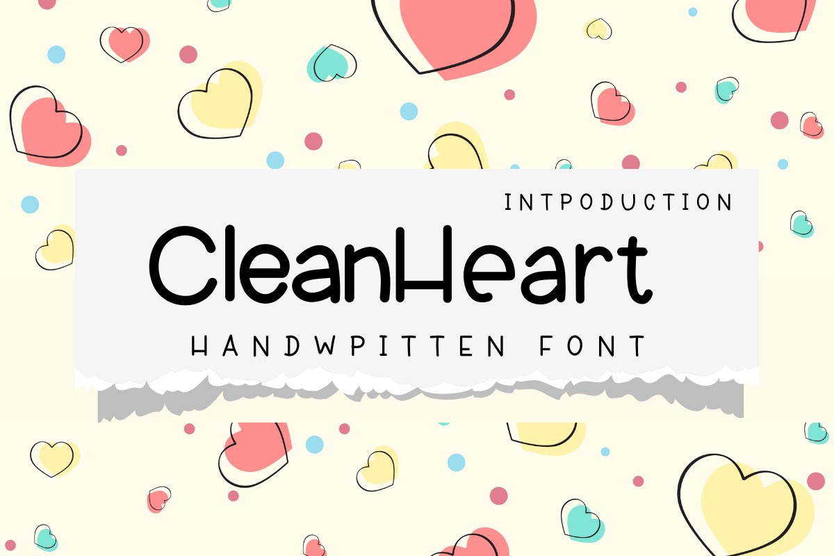Ejemplo de fuente Clean Heart Regular