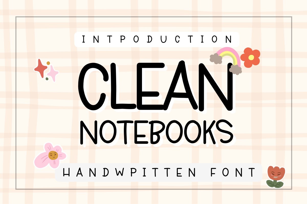 Ejemplo de fuente Clean Notebooks Regular