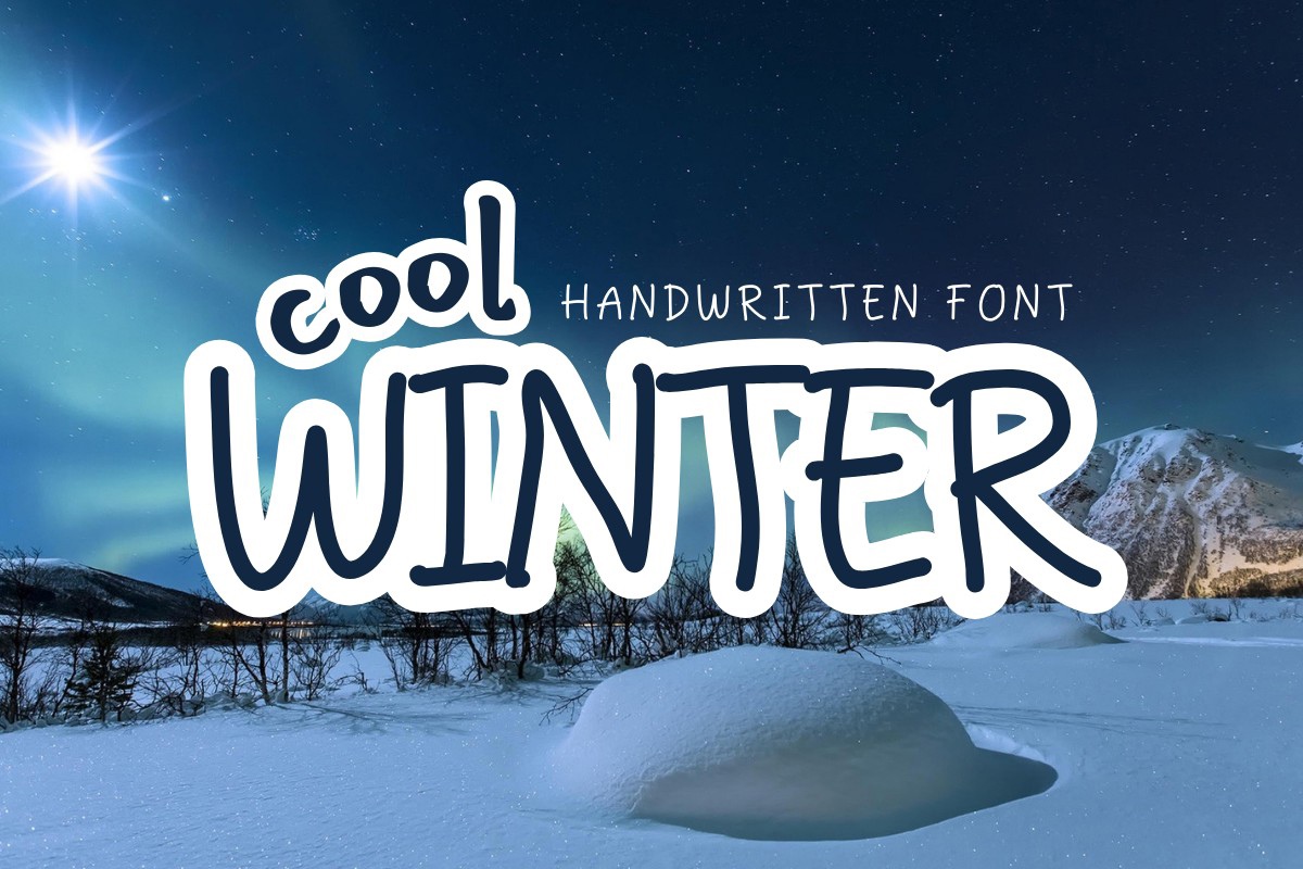 Ejemplo de fuente Cool Winter Regular