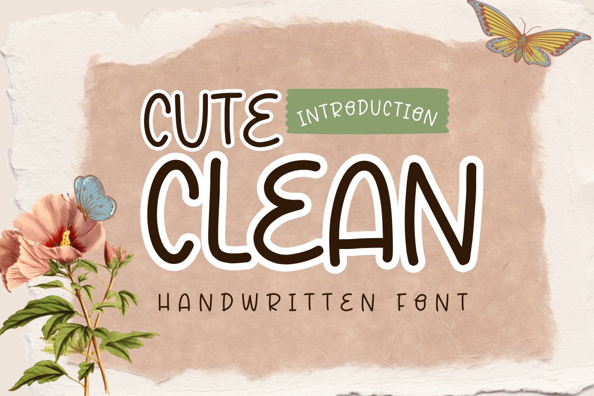 Ejemplo de fuente Cute Clean Regular