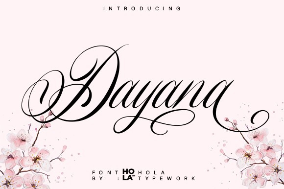 Ejemplo de fuente Dayana Regular
