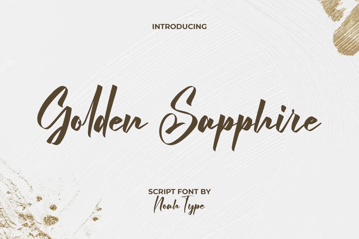 Ejemplo de fuente Golden Sapphire Regular