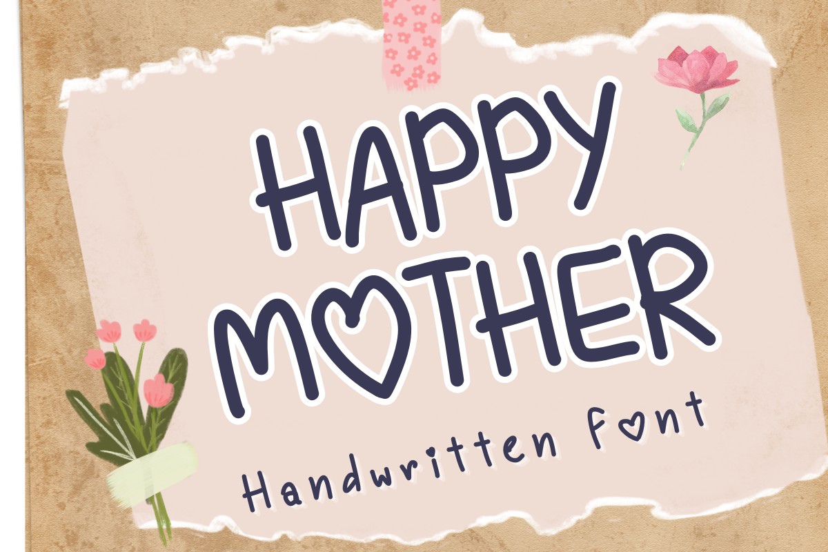 Ejemplo de fuente Happy Mother Regular