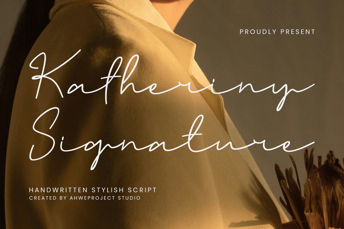 Ejemplo de fuente Katheriny Signature Regular