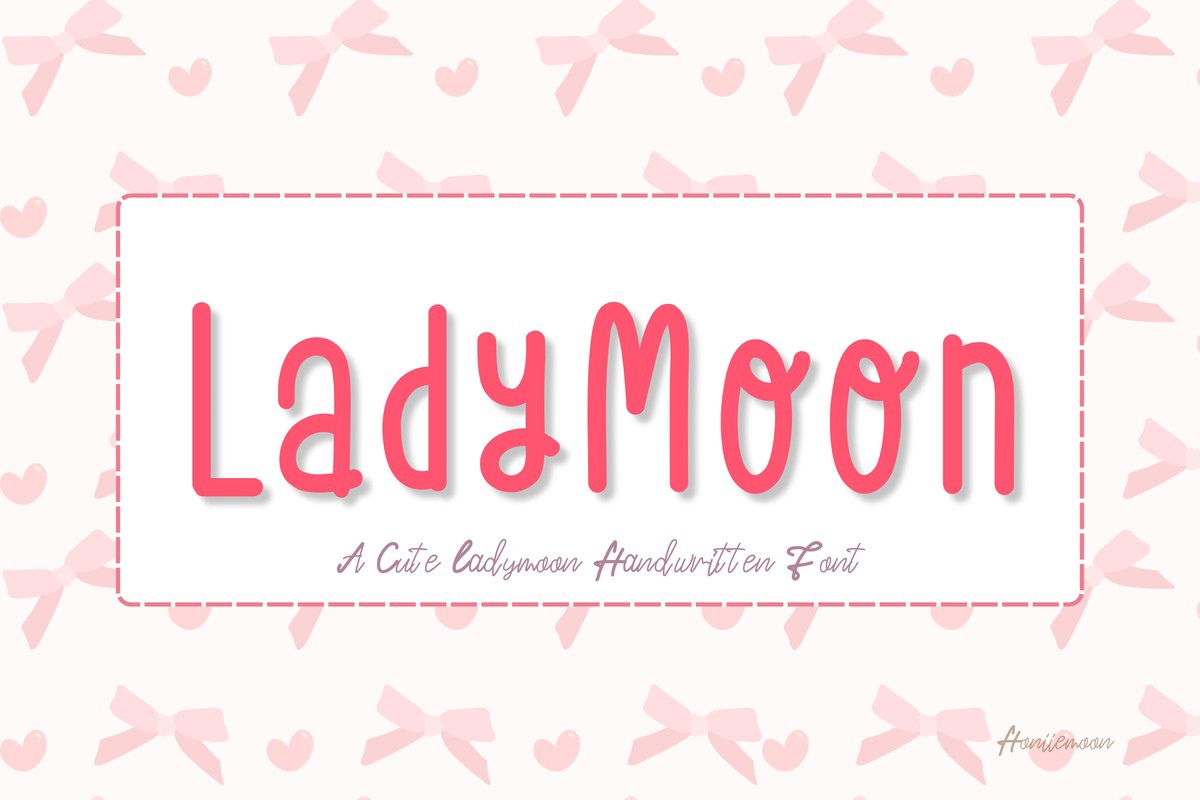 Ejemplo de fuente Ladymoon Regular