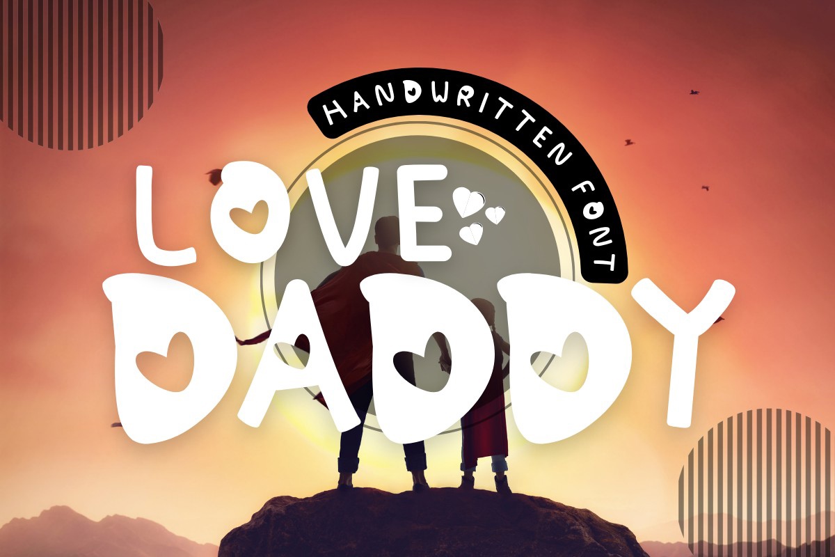 Ejemplo de fuente Love Daddy Regular