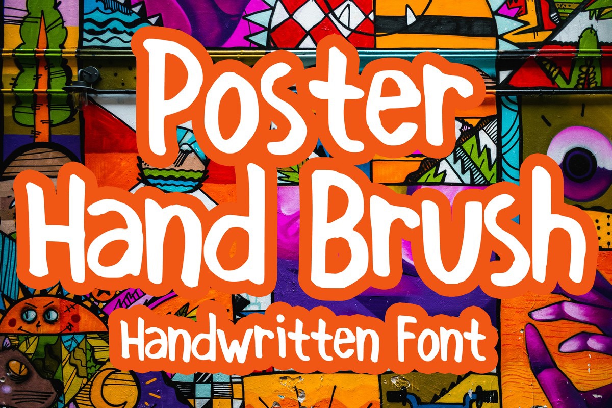 Ejemplo de fuente Poster Hand Brush Regular