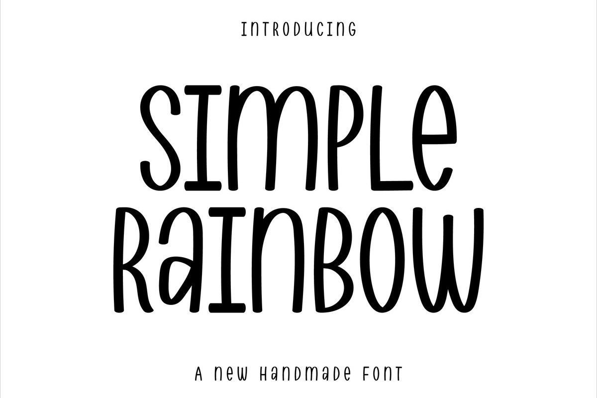Ejemplo de fuente Simple Rainbow Regular