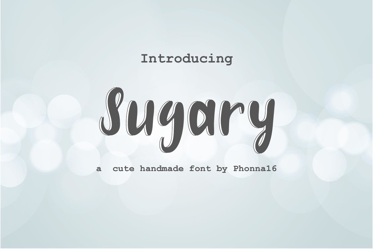 Ejemplo de fuente Sugary Regular