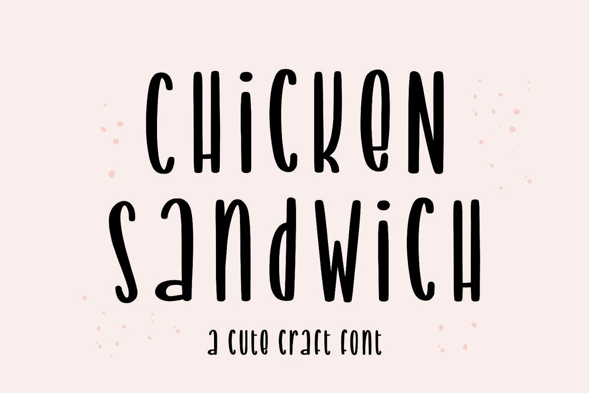 Ejemplo de fuente Chicken Sandwich Regular