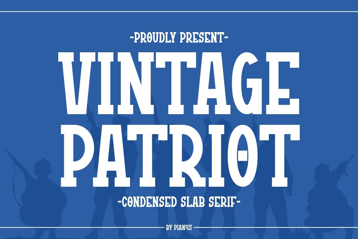 Ejemplo de fuente Vintage Patriot Regular