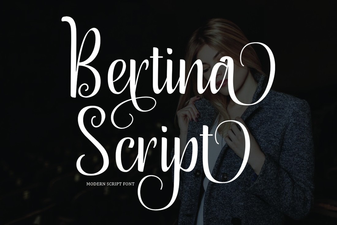 Ejemplo de fuente Bertina Script Regular
