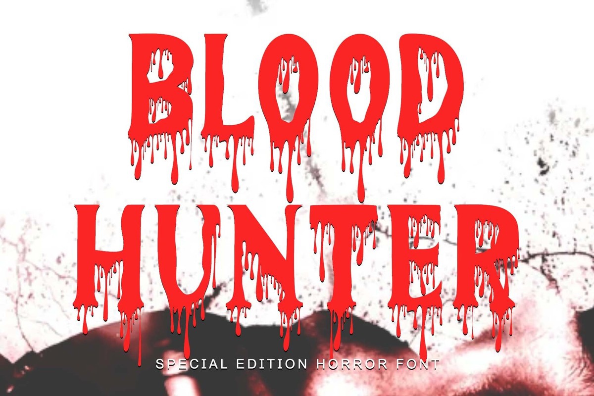 Ejemplo de fuente Blood Hunter Regular