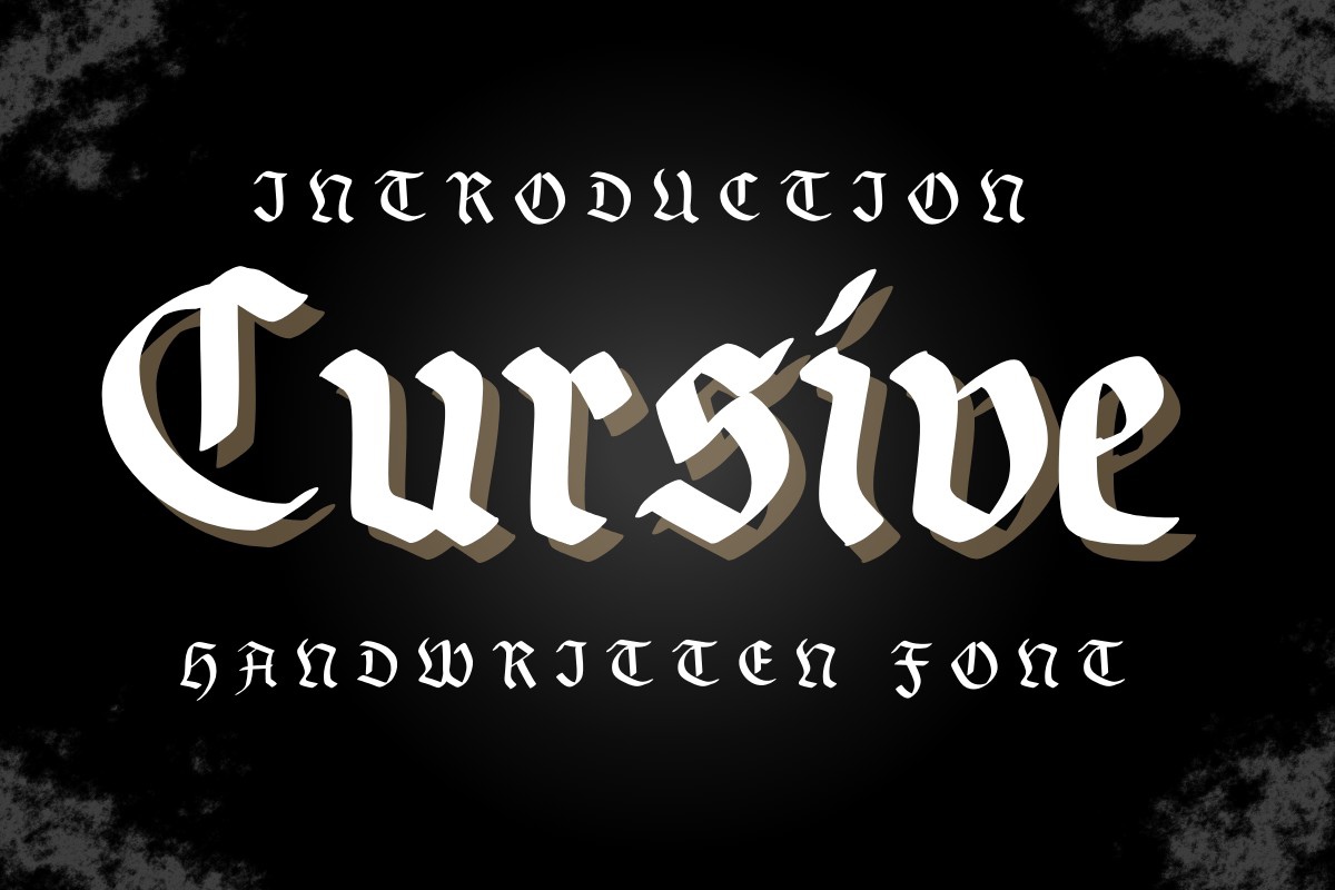 Ejemplo de fuente Cursive Regular