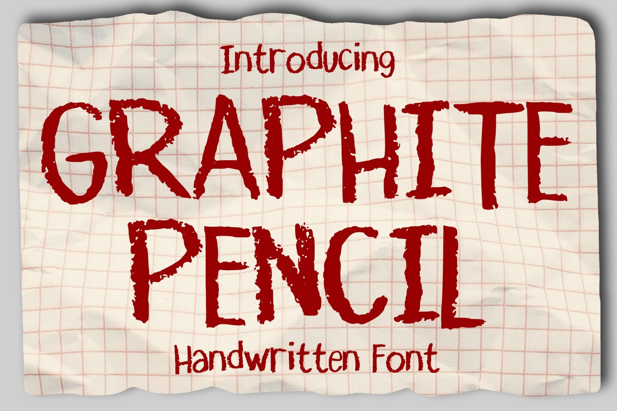 Ejemplo de fuente Graphite Pencil Regular