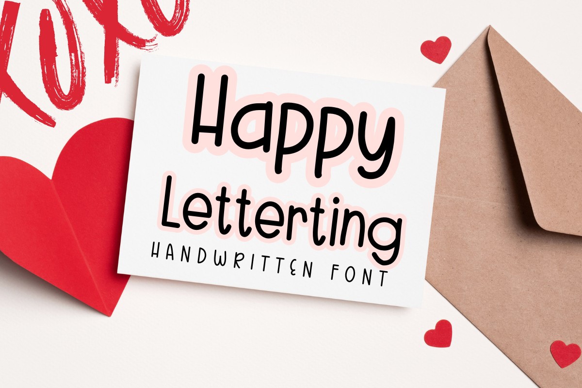 Ejemplo de fuente Happy Lettering Regular