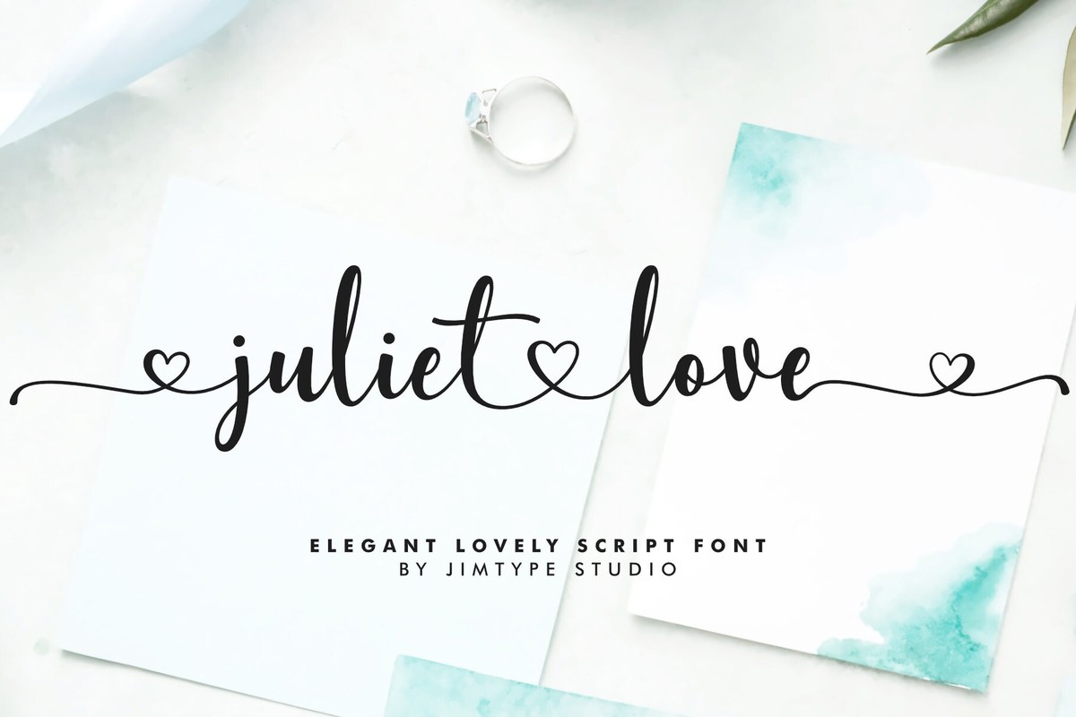 Ejemplo de fuente Juliet Love Regular