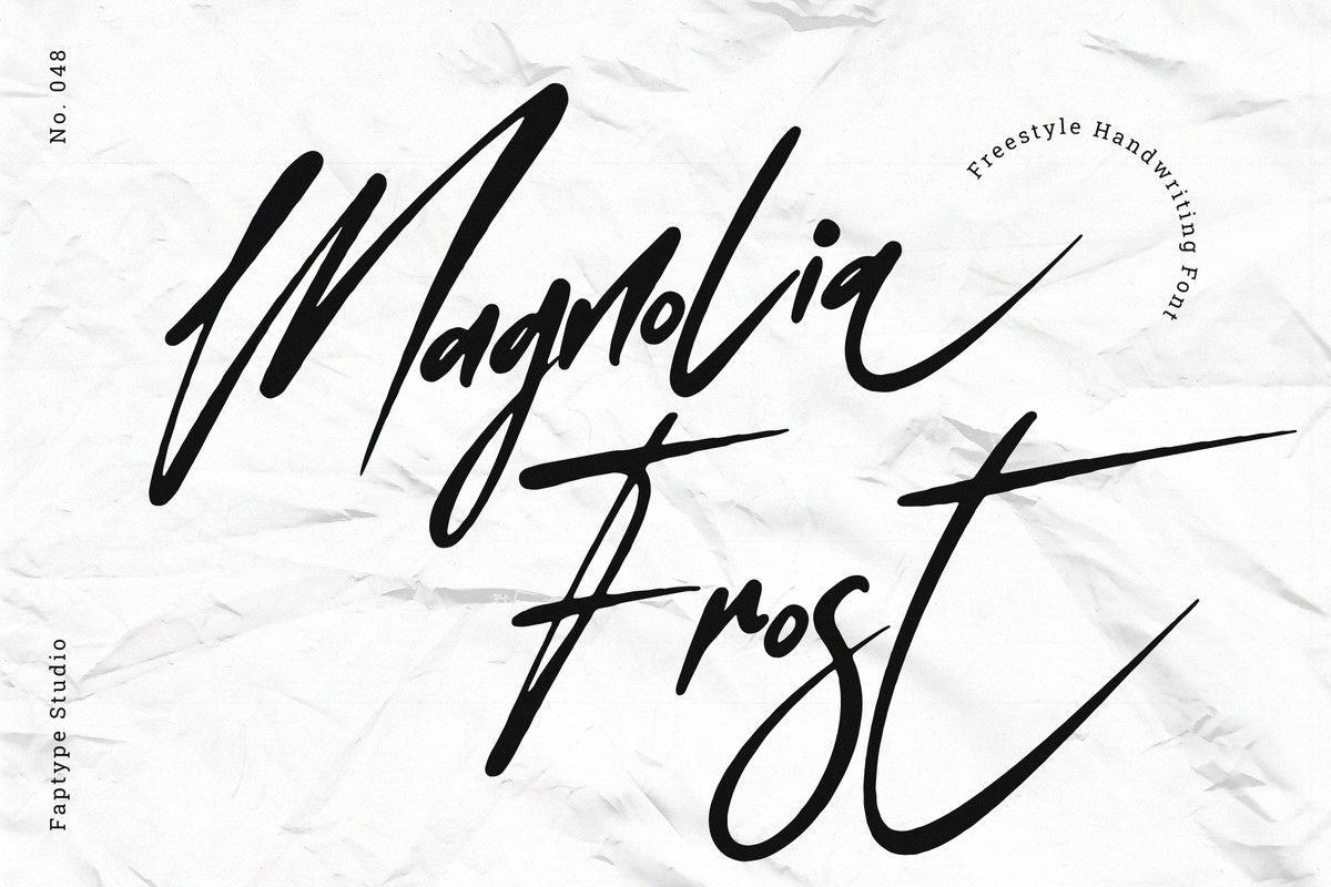Ejemplo de fuente Magnolia Frost Regular