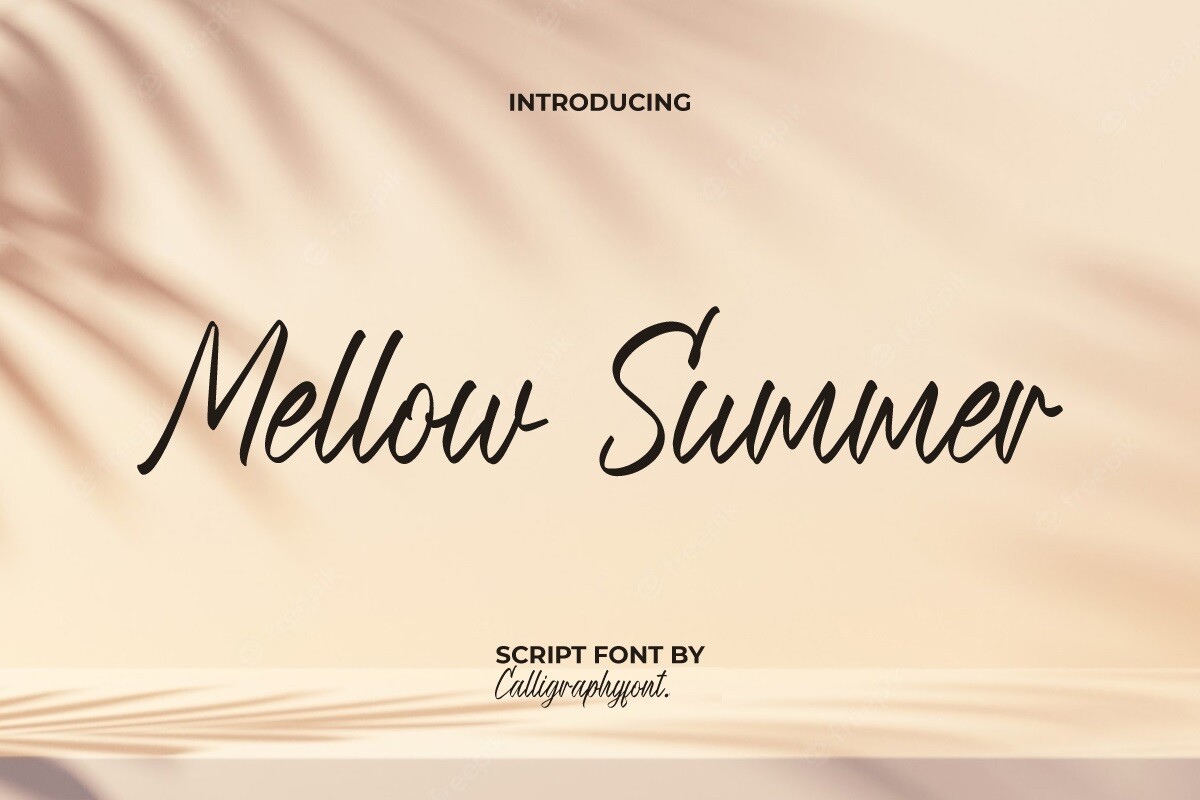 Ejemplo de fuente Mellow Summer Regular