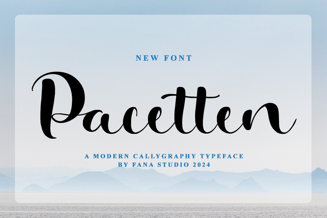 Ejemplo de fuente Pacetten Regular